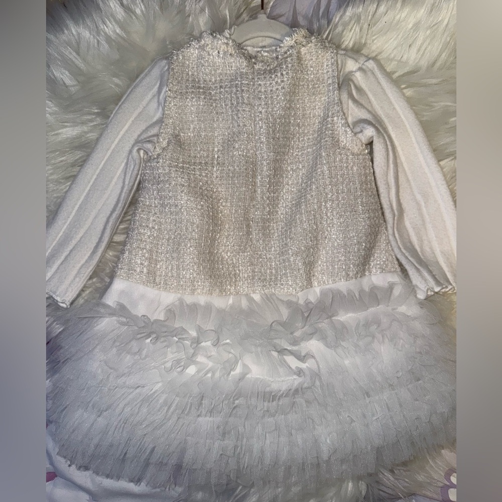 Elegant White Kids Dress - Picture 2 of 2
